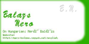 balazs mero business card